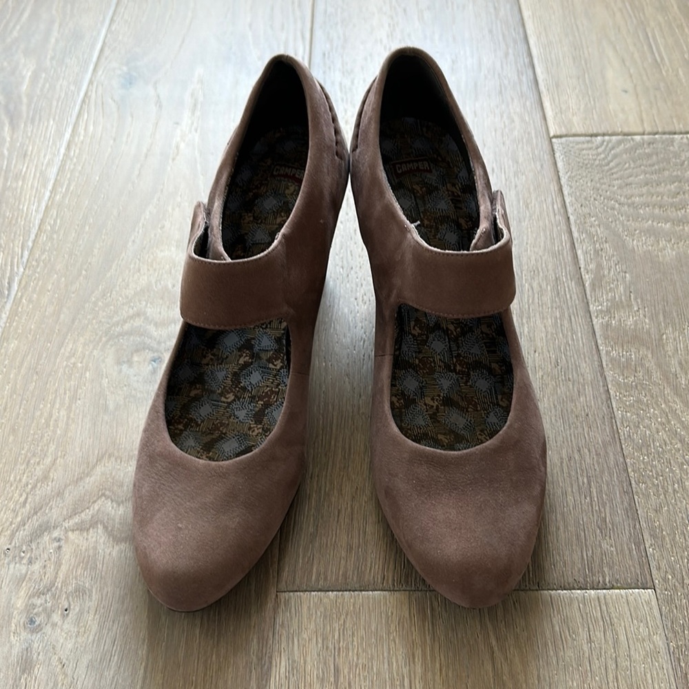 Camper violet leather mary jane